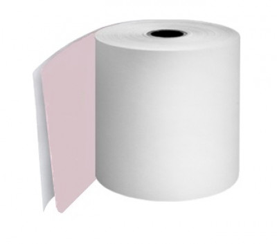 57 x 57 x 12.7mm Core 2 Ply Rolls White/Pink Boxed 20s - 050